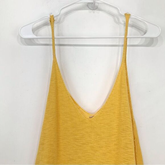 Free People Cloud Nine Yellow Knit Tunic Tank Top NEW - Picture 6 of 15